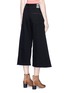 Back View - Click To Enlarge - SONIA RYKIEL - Frayed cuff culotte jeans