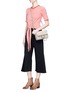 Figure View - Click To Enlarge - SONIA RYKIEL - Frayed cuff culotte jeans