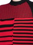 Detail View - Click To Enlarge - SONIA RYKIEL - Stripe patchwork wool mixed knit sweater