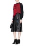 Figure View - Click To Enlarge - SONIA RYKIEL - Stripe patchwork wool mixed knit sweater