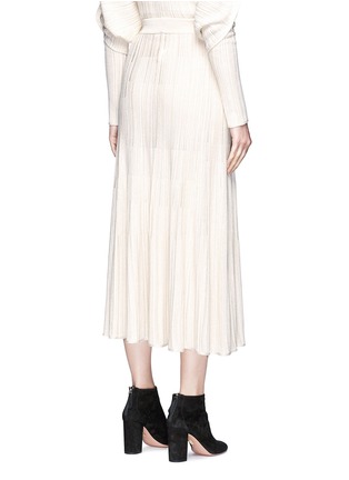 Back View - Click To Enlarge - SONIA RYKIEL - Mixed rib knit midi skirt
