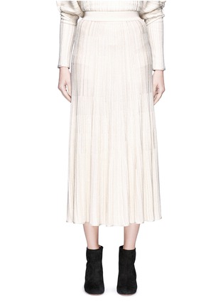 Main View - Click To Enlarge - SONIA RYKIEL - Mixed rib knit midi skirt