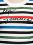 Detail View - Click To Enlarge - SONIA RYKIEL - Slogan print stripe wool sweater