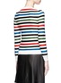 Back View - Click To Enlarge - SONIA RYKIEL - Slogan print stripe wool sweater