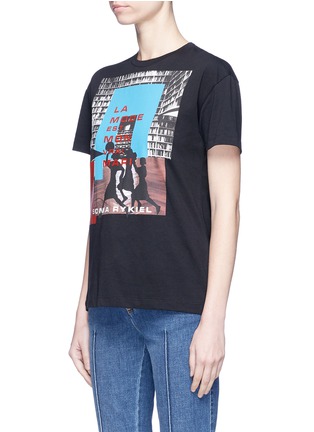 Front View - Click To Enlarge - SONIA RYKIEL - Logo collage print T-shirt