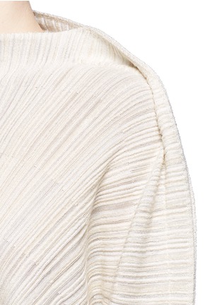 Detail View - Click To Enlarge - SONIA RYKIEL - Batwing sleeve mixed rib knit sweater
