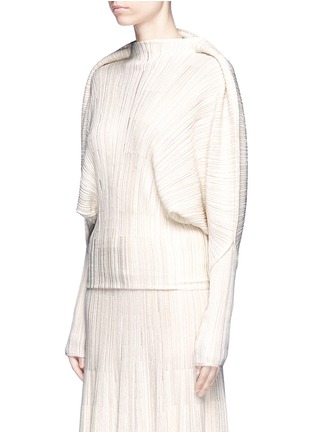 Front View - Click To Enlarge - SONIA RYKIEL - Batwing sleeve mixed rib knit sweater