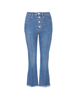 Main View - Click To Enlarge - SONIA RYKIEL - Pintuck flare cropped jeans
