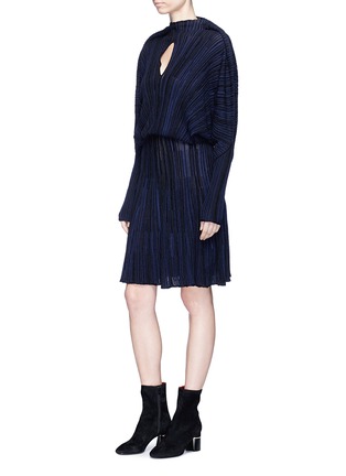 Figure View - Click To Enlarge - SONIA RYKIEL - Keyhole front batwing sleeve rib knit dress