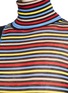 Detail View - Click To Enlarge - SONIA RYKIEL - Asymmetric hem stripe silk-cotton turtleneck sweater