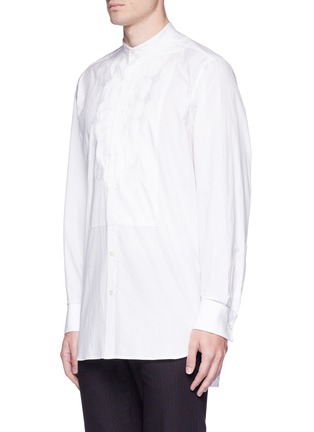 Front View - Click To Enlarge - DRIES VAN NOTEN - Paisley embroidered diamond jacquard shirt
