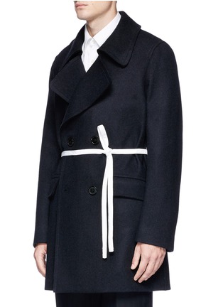 Front View - Click To Enlarge - DRIES VAN NOTEN - 'Raphael' sash tie wool coat