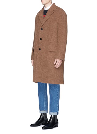 Front View - Click To Enlarge - DRIES VAN NOTEN - 'Rusty' padded brushed wool blend coat