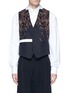 Main View - Click To Enlarge - DRIES VAN NOTEN - Flower embroidered stripe gilet