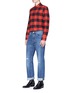 Figure View - Click To Enlarge - DRIES VAN NOTEN - Straight leg ripped jeans