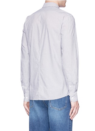 Back View - Click To Enlarge - DRIES VAN NOTEN - 'Curley' stripe patchwork shirt