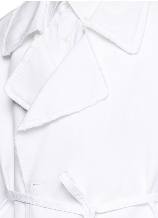 Detail View - Click To Enlarge - DRIES VAN NOTEN - 'Raphael' sash tie cotton-linen coat