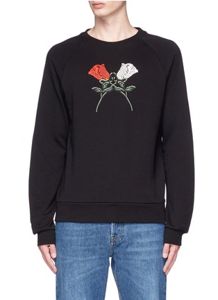 Main View - Click To Enlarge - DRIES VAN NOTEN - 'Henric' rose embroidered sweatshirt