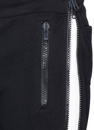 Detail View - Click To Enlarge - DRIES VAN NOTEN - 'Hackett' zip gusset drawstring jogger pants