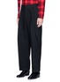 Front View - Click To Enlarge - DRIES VAN NOTEN - Pleated pinstripe hopsack pants