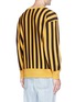 Back View - Click To Enlarge - GROUND ZERO - Slogan embroidered stripe unisex sweatshirt