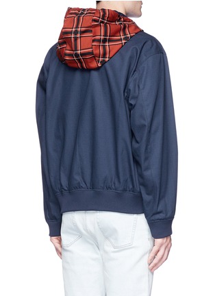 Back View - Click To Enlarge - KENZO - Logo print canvas hooded bomber jacket