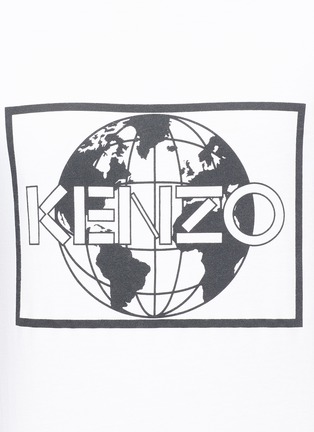 Detail View - Click To Enlarge - KENZO - Logo globe print T-shirt