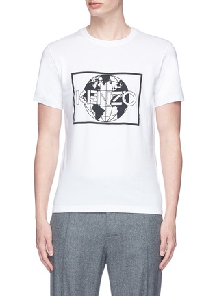 Main View - Click To Enlarge - KENZO - Logo globe print T-shirt