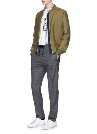 Figure View - Click To Enlarge - KENZO - Brushed twill jogging pants