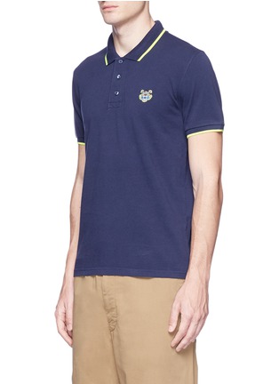 Front View - Click To Enlarge - KENZO - Tiger appliqué polo shirt