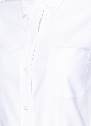 Detail View - Click To Enlarge - THOM BROWNE  - Stripe belt cotton Oxford shirt dress