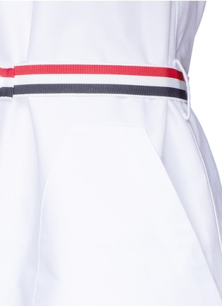 Detail View - Click To Enlarge - THOM BROWNE  - Stripe belt cotton Oxford shirt dress