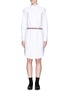 Main View - Click To Enlarge - THOM BROWNE  - Stripe belt cotton Oxford shirt dress