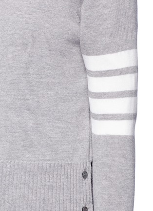 Detail View - Click To Enlarge - THOM BROWNE  - Stripe sleeve layered wool blend sweater