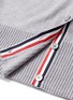 Detail View - Click To Enlarge - THOM BROWNE  - Stripe sleeve layered wool blend sweater