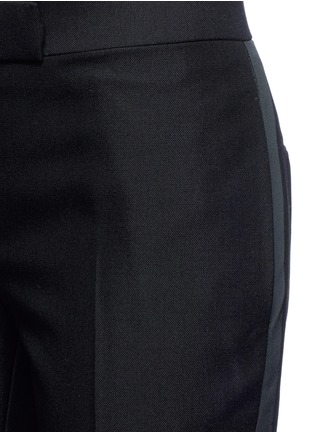 Detail View - Click To Enlarge - THOM BROWNE  - Tuxedo stripe wool-mohair cropped suiting pants