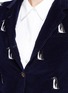 Detail View - Click To Enlarge - THOM BROWNE  - Penguin embroidered corduroy blazer