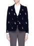 Main View - Click To Enlarge - THOM BROWNE  - Penguin embroidered corduroy blazer