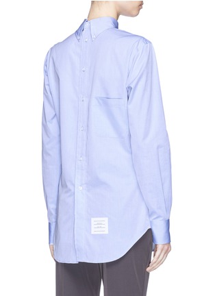 Back View - Click To Enlarge - THOM BROWNE  - Oversized reverse cotton poplin shirt