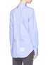 Back View - Click To Enlarge - THOM BROWNE  - Oversized reverse cotton poplin shirt