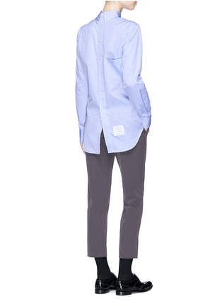 Figure View - Click To Enlarge - THOM BROWNE  - Oversized reverse cotton poplin shirt