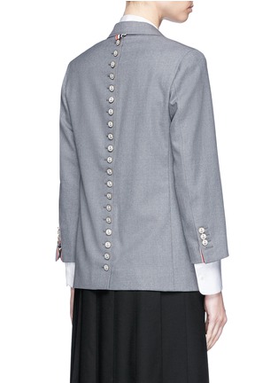 Back View - Click To Enlarge - THOM BROWNE  - Button back twill blazer