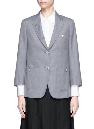Main View - Click To Enlarge - THOM BROWNE  - Button back twill blazer