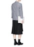 Figure View - Click To Enlarge - THOM BROWNE  - Button back twill blazer