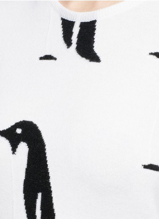 Detail View - Click To Enlarge - THOM BROWNE  - Penguin intarsia cashmere sweater