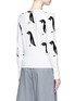 Back View - Click To Enlarge - THOM BROWNE  - Penguin intarsia cashmere sweater