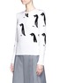 Front View - Click To Enlarge - THOM BROWNE  - Penguin intarsia cashmere sweater
