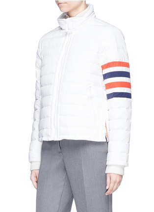 Detail View - Click To Enlarge - THOM BROWNE  - Stripe sleeve down puffer jacket