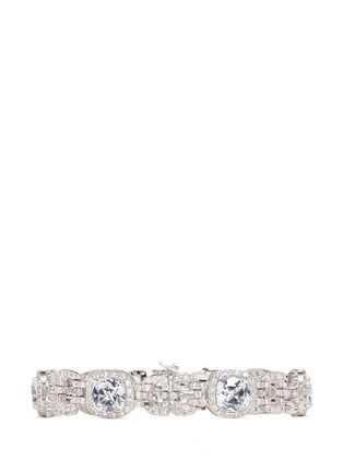 Main View - Click To Enlarge - CZ BY KENNETH JAY LANE - 'Vintage Gatelink' cubic zirconia bracelet