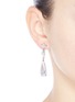 CZ BY KENNETH JAY LANE - 'Deco' cubic zirconia teardrop link earrings